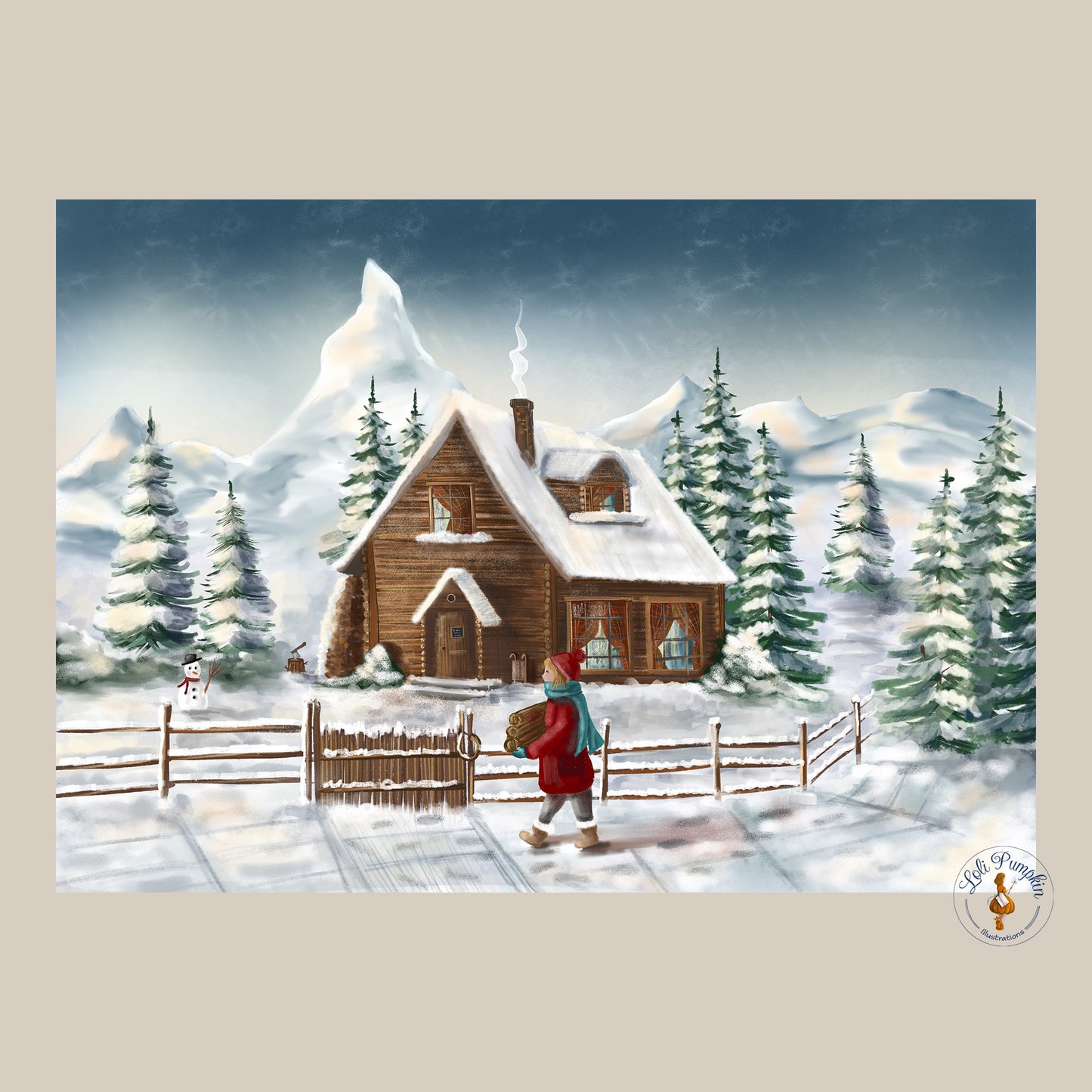 Affiche - Chalet d'hiver