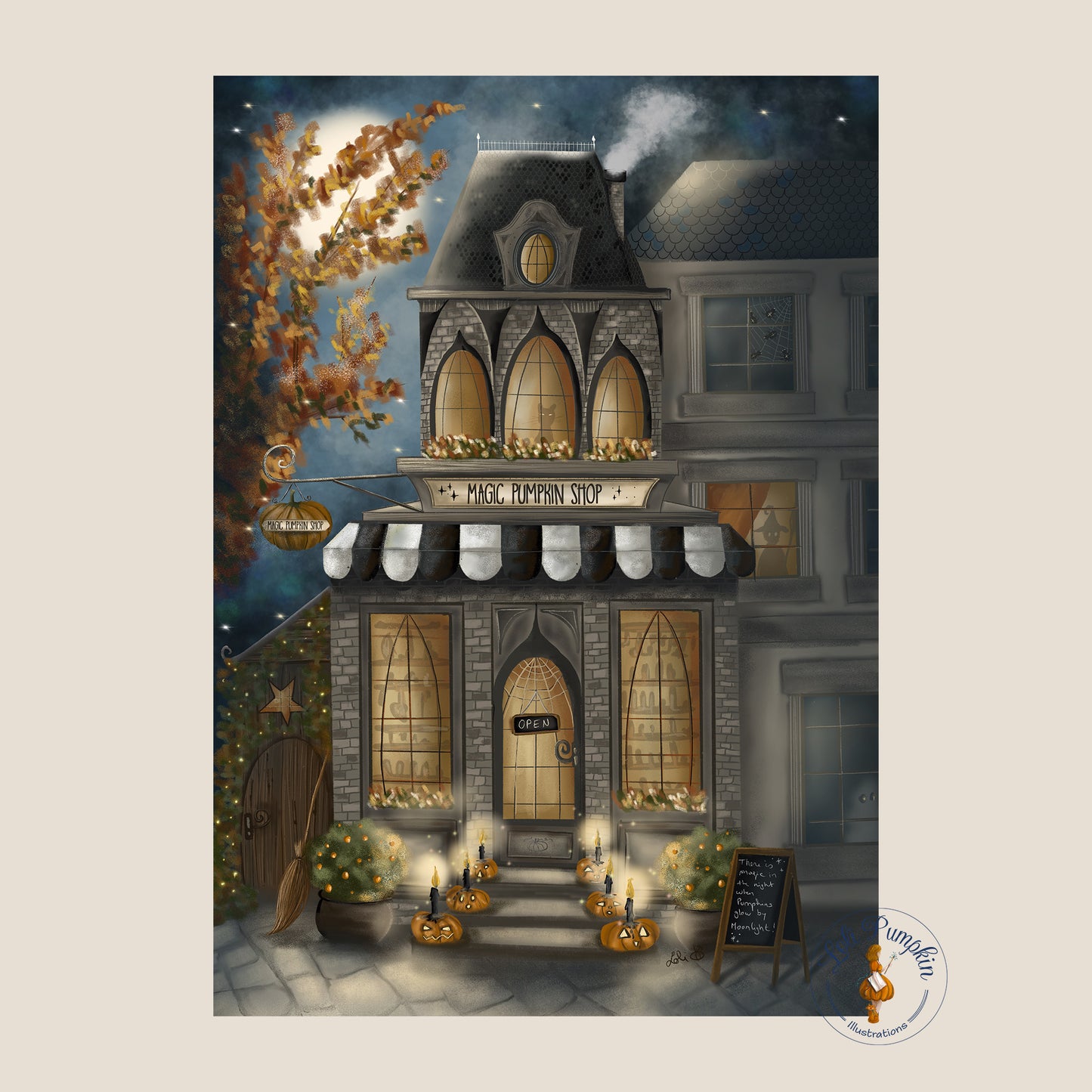 Affiche tirage d'art - Petite boutique d'Halloween