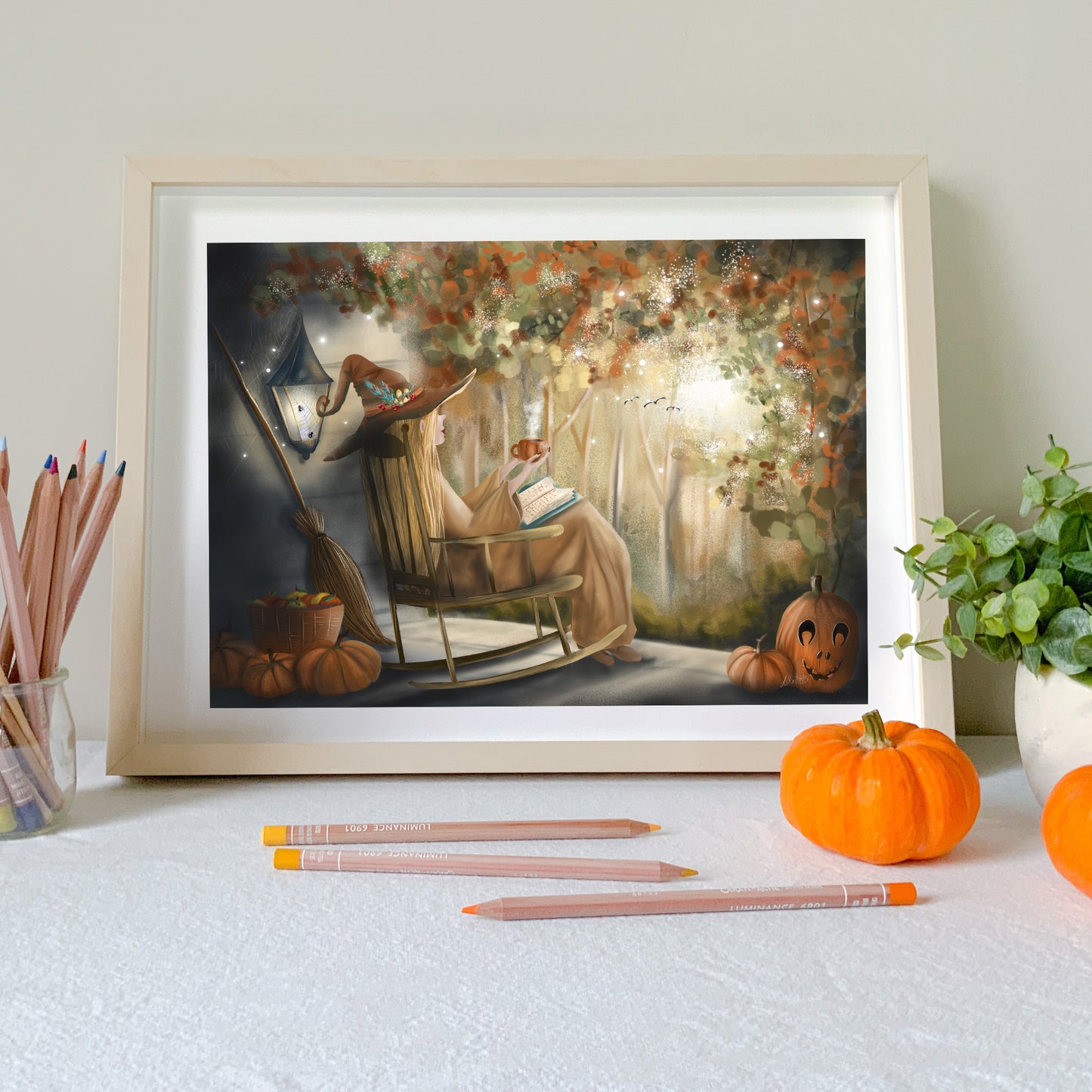 Affiche tirage d'art - Sorcière cosy