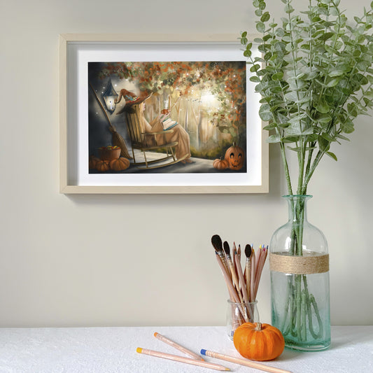 Affiche tirage d'art - Sorcière cosy