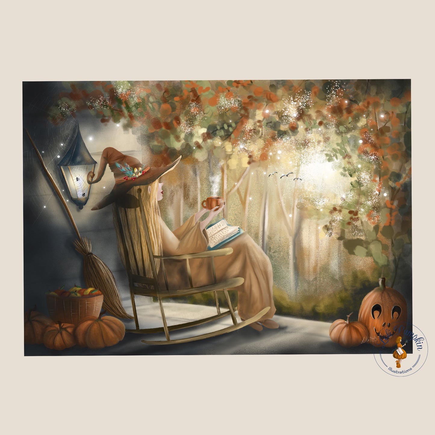 Affiche tirage d'art - Sorcière cosy
