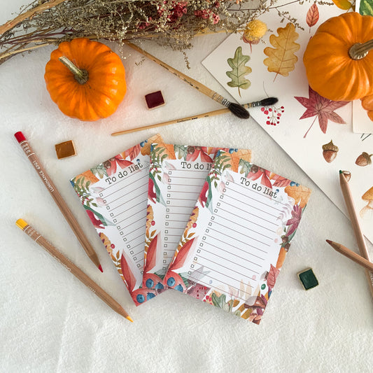 Bloc-notes - To do list couleurs d'automne