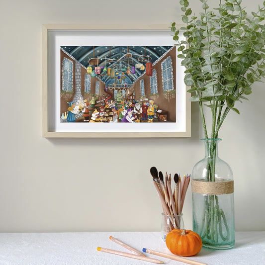 Affiche tirage d'art - L'atelier du père Noël
