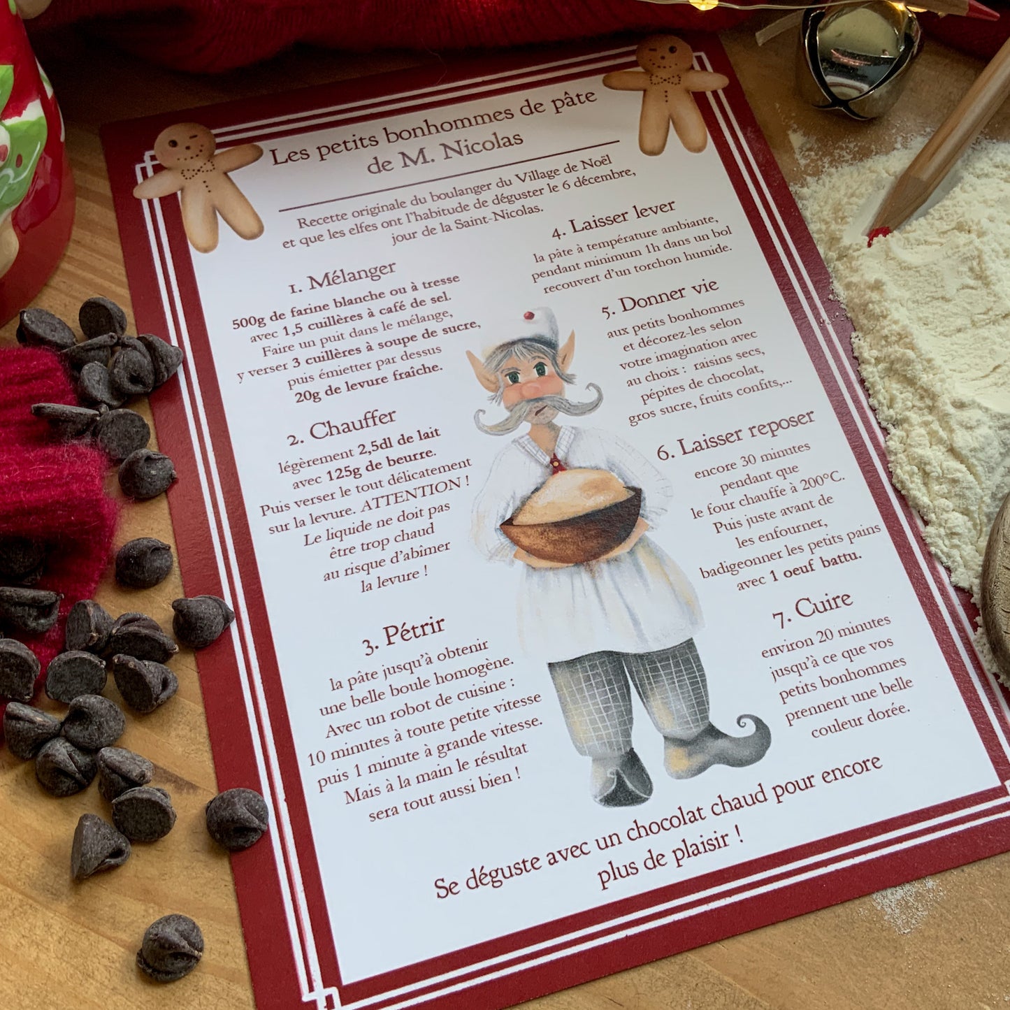 Carte recette - Bonhommes de pâte de M. Nicolas