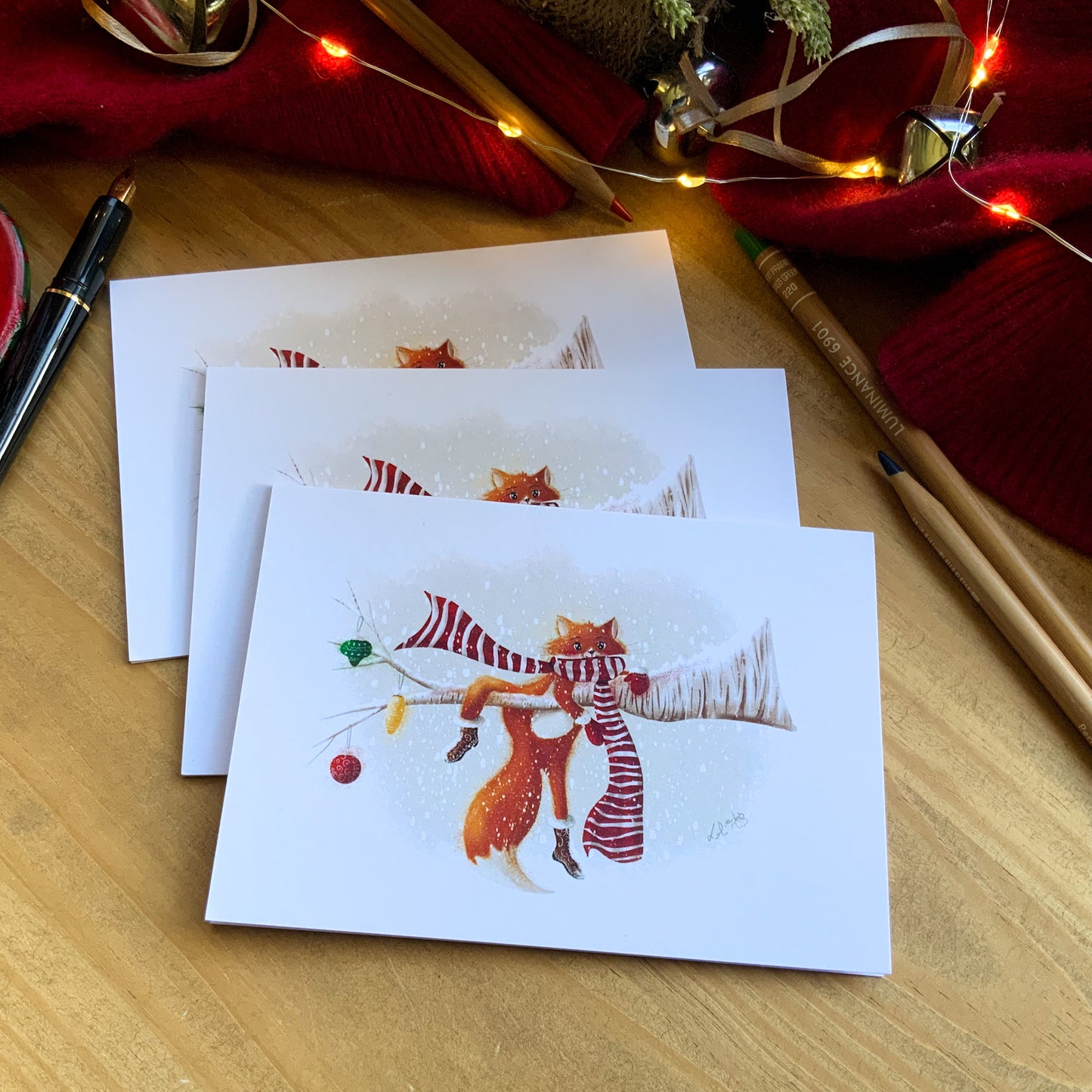 Carte de Noël - Renard