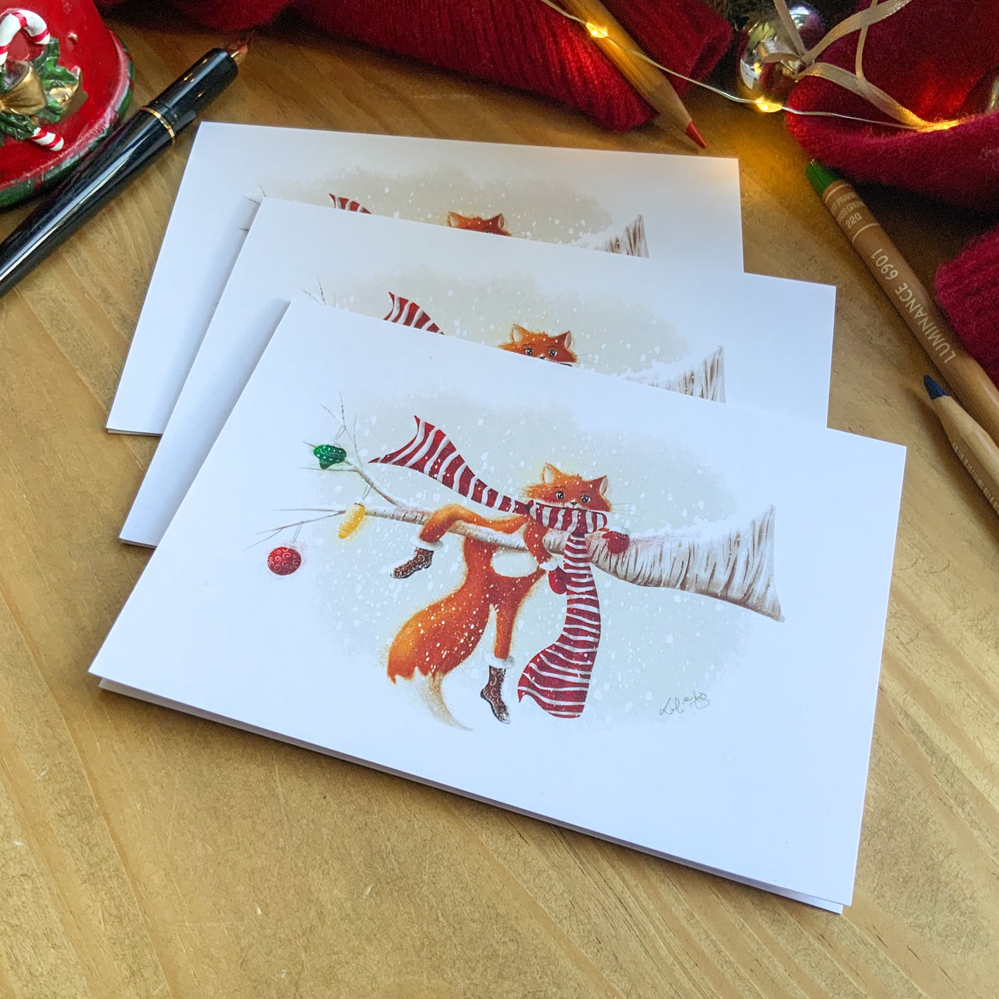 Carte de Noël - Renard