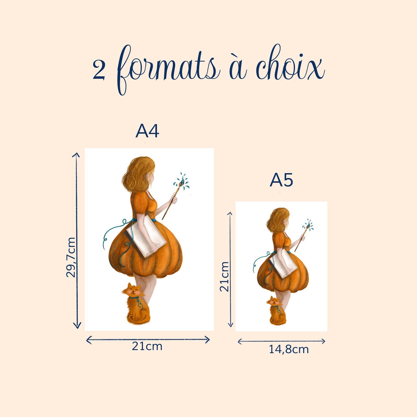 Affiche tirage d'art - Elfes de Noël