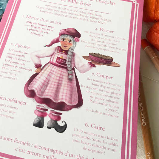 Carte recette - Sablés de Mlle Rose