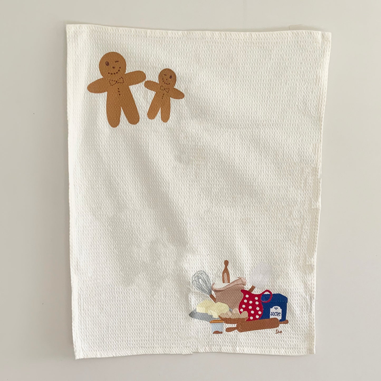 Torchon brodé - Pâtisserie de Noël