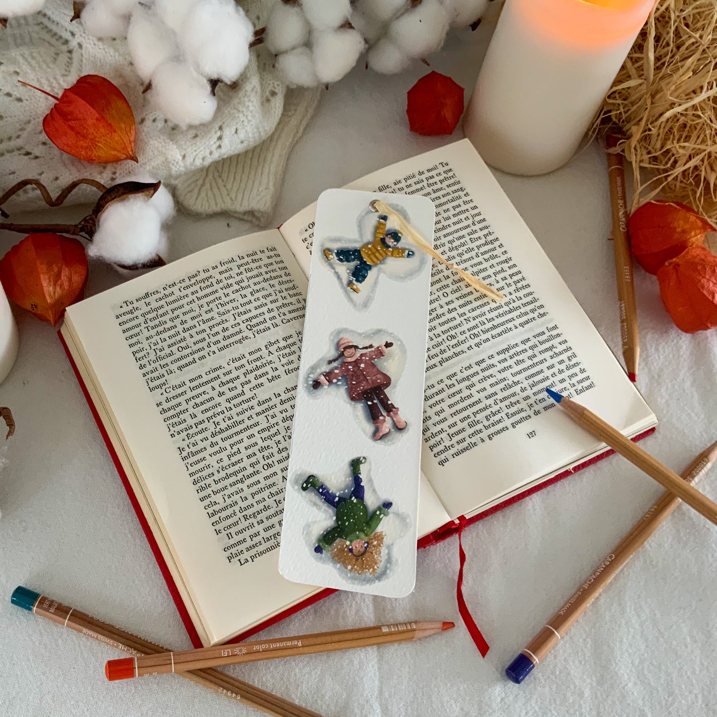 Marque-pages - Anges des neiges