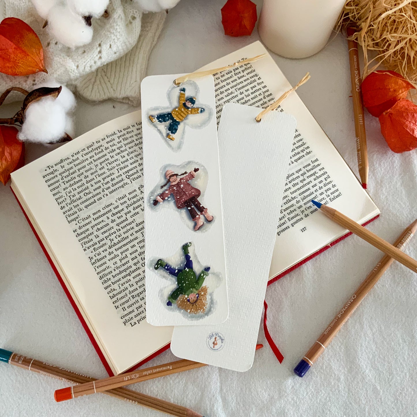 Marque-pages - Anges des neiges