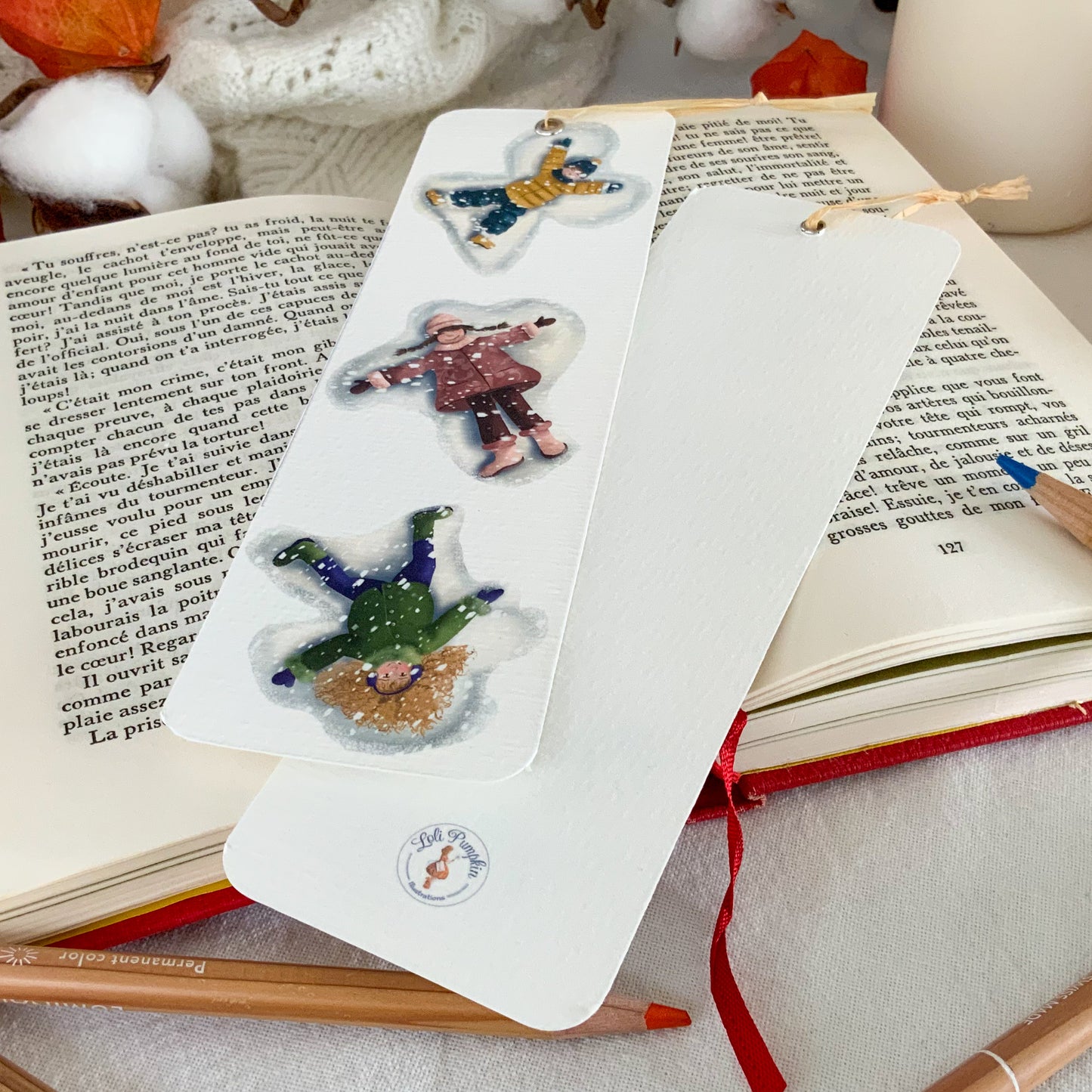Marque-pages - Anges des neiges