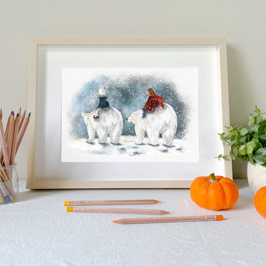 Affiche tirage d'art - Ours blanc