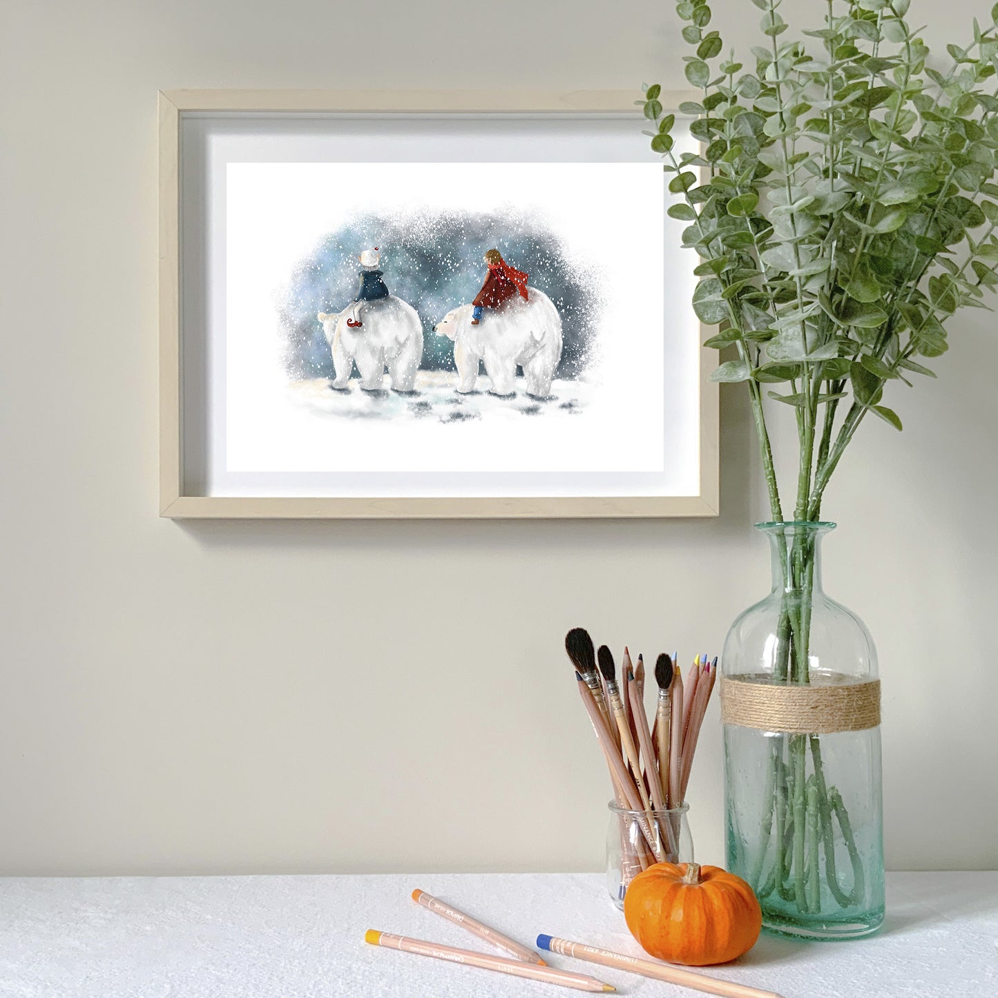 Affiche tirage d'art - Ours blanc