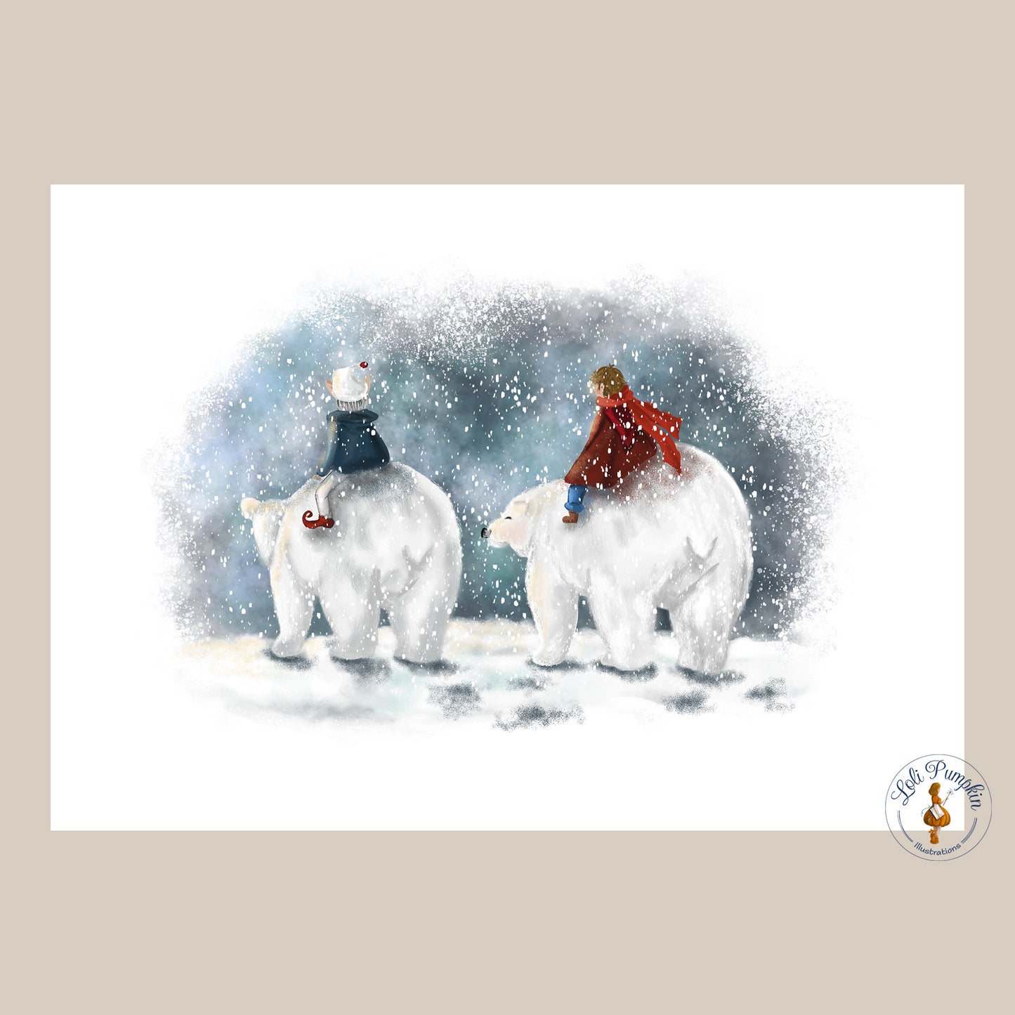 Affiche tirage d'art - Ours blanc