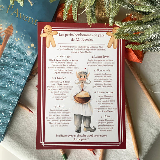 Carte recette - Bonhommes de pâte de M. Nicolas