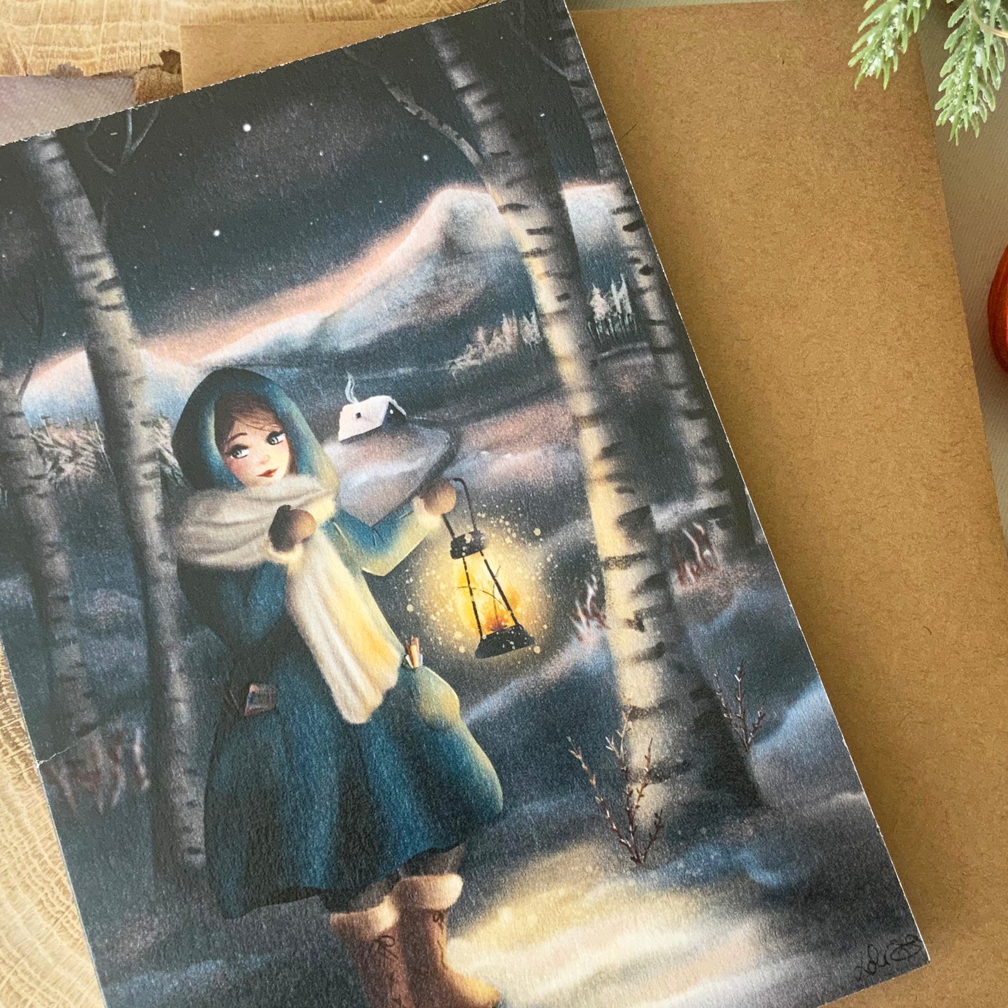 Carte de Noël - Balade hivernale