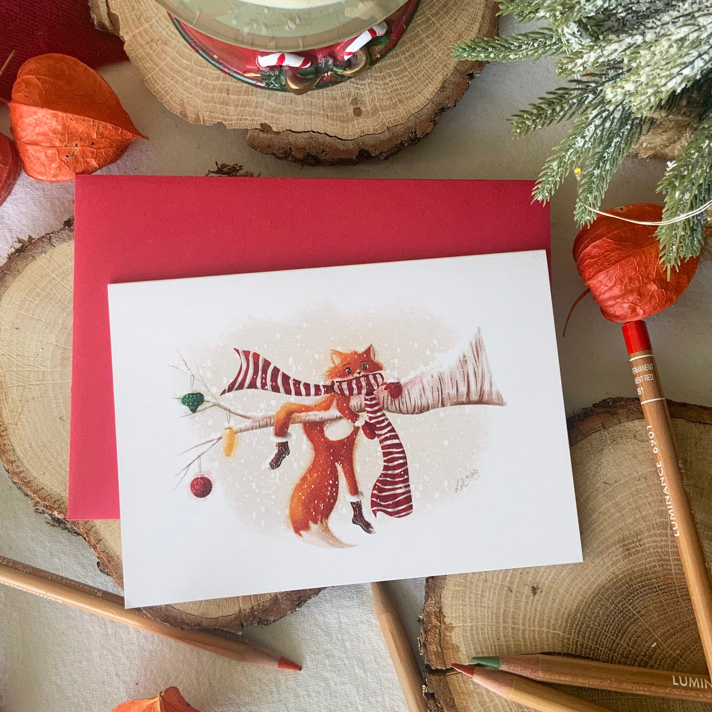 Carte de Noël - Renard