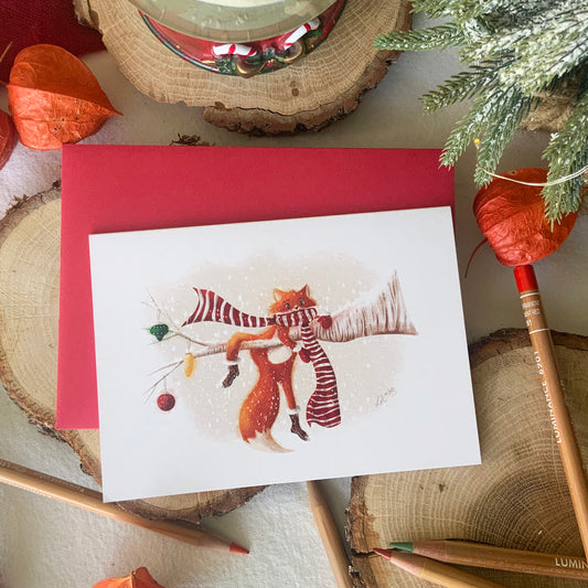 Carte de Noël - Renard