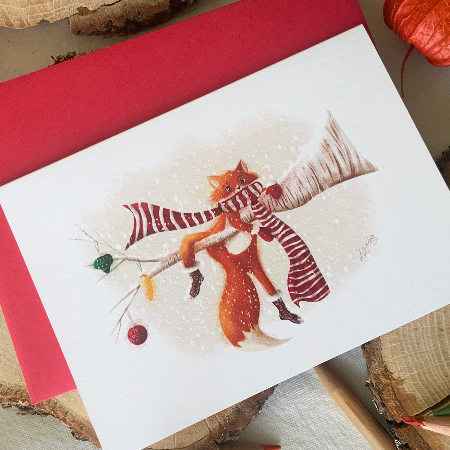 Carte de Noël - Renard