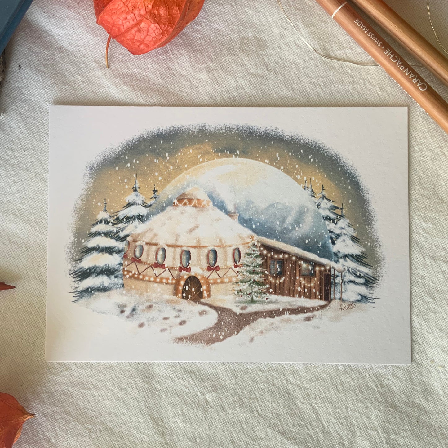 Carte - Yourte de Noël