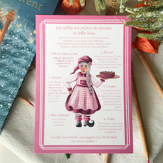 Carte recette - Sablés de Mlle Rose