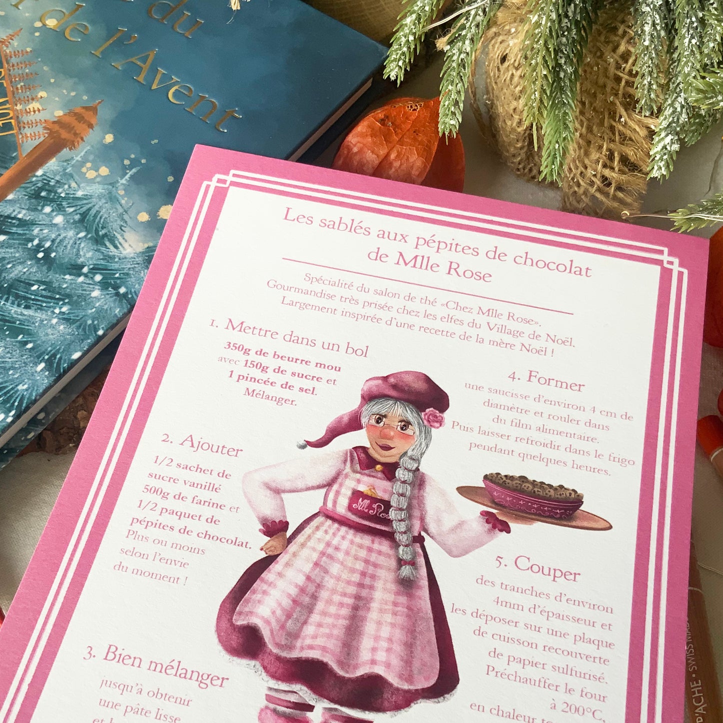 Carte recette - Sablés de Mlle Rose